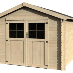 Abri de jardin bois – 9,61 m² – Épaisseur 28 mm